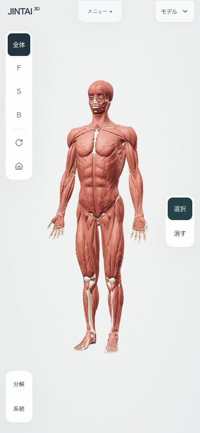 JINTAI 3Dモデルの実際の操作画面